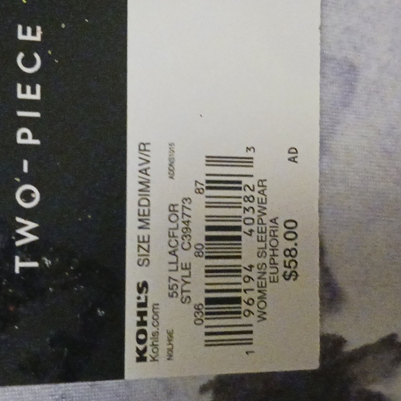 Simply vera Wang pajama set Nwts - Picture 6 of 9